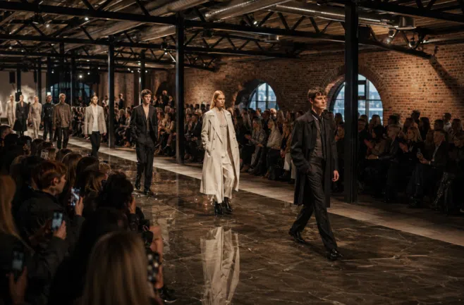 Modeshow i Maskinrummets industrielle rammer